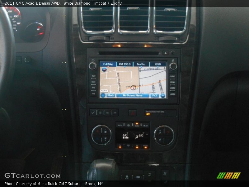 White Diamond Tintcoat / Ebony 2011 GMC Acadia Denali AWD