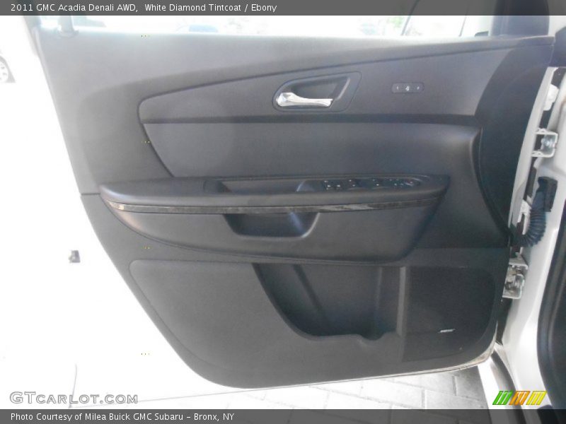 White Diamond Tintcoat / Ebony 2011 GMC Acadia Denali AWD
