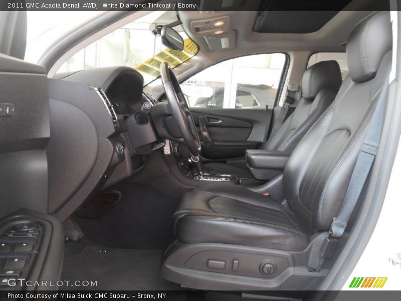 White Diamond Tintcoat / Ebony 2011 GMC Acadia Denali AWD