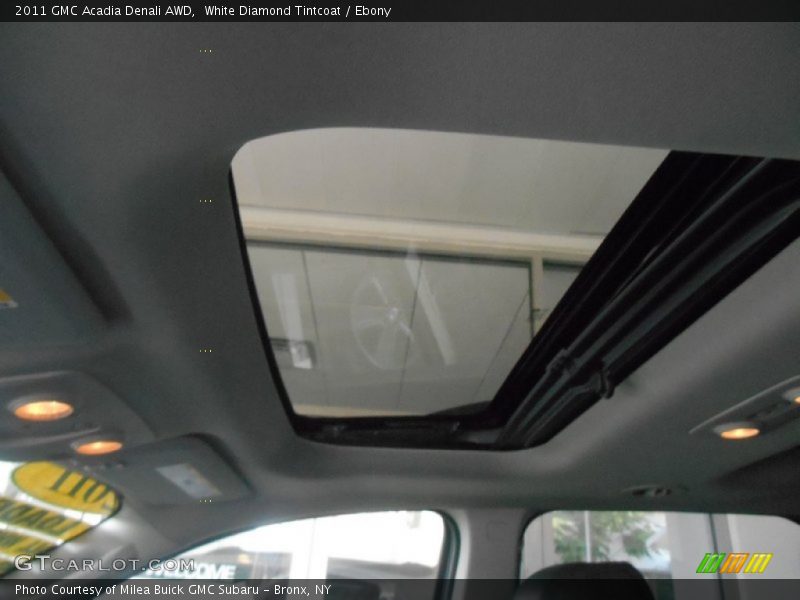 White Diamond Tintcoat / Ebony 2011 GMC Acadia Denali AWD