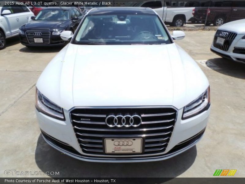 Glacier White Metallic / Black 2015 Audi A8 L 3.0T quattro