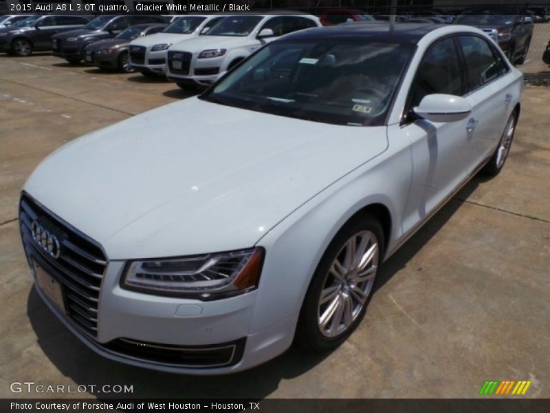Glacier White Metallic / Black 2015 Audi A8 L 3.0T quattro