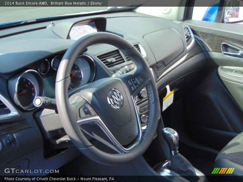 Brilliant Blue Metallic / Ebony 2014 Buick Encore AWD