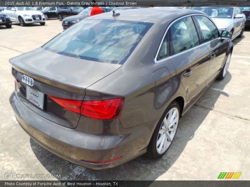 Dakota Gray Metallic / Chestnut Brown 2015 Audi A3 1.8 Premium Plus