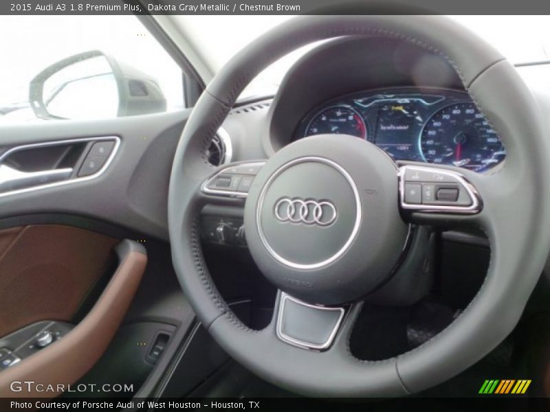 Dakota Gray Metallic / Chestnut Brown 2015 Audi A3 1.8 Premium Plus