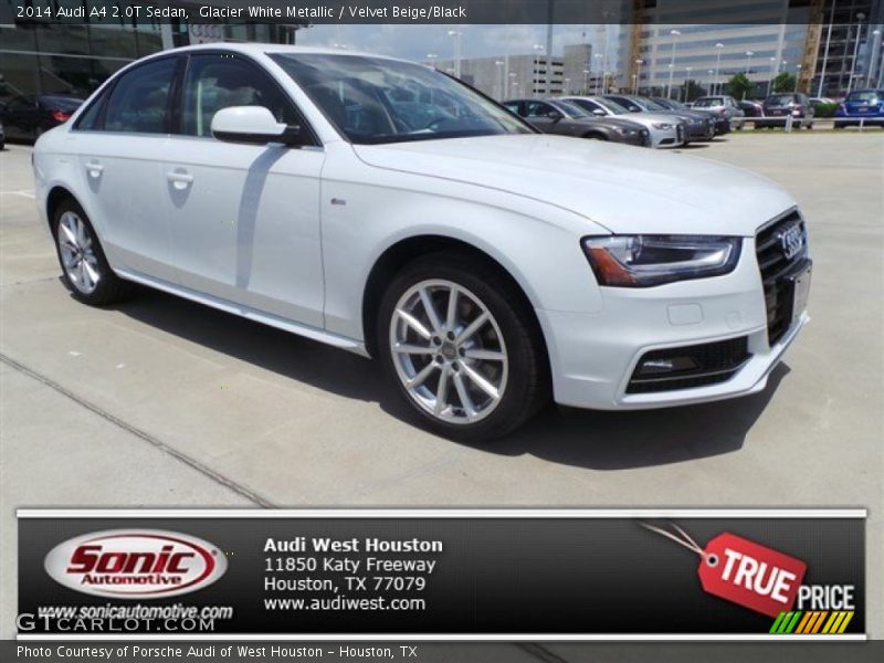 Glacier White Metallic / Velvet Beige/Black 2014 Audi A4 2.0T Sedan