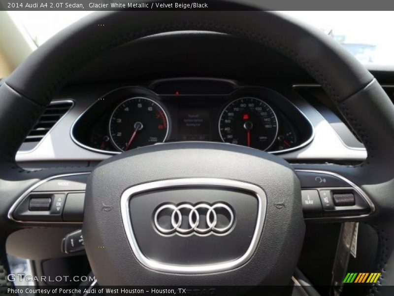 Glacier White Metallic / Velvet Beige/Black 2014 Audi A4 2.0T Sedan