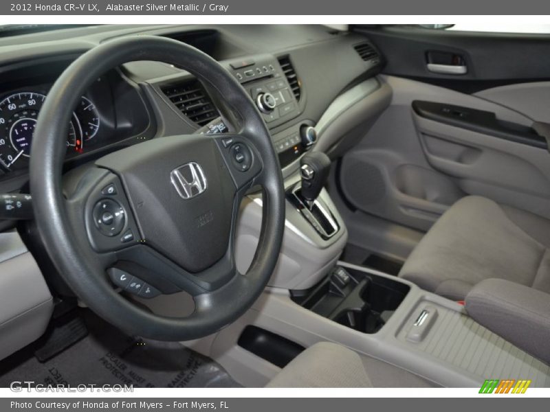 Alabaster Silver Metallic / Gray 2012 Honda CR-V LX