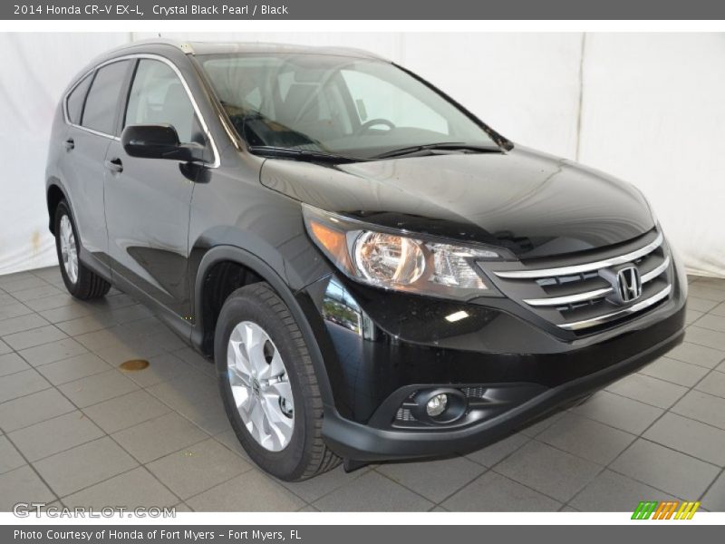 Crystal Black Pearl / Black 2014 Honda CR-V EX-L