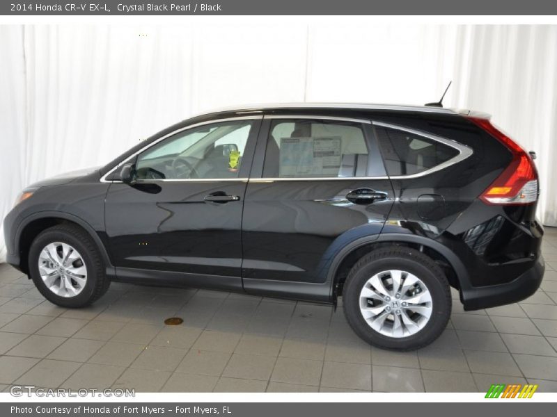 Crystal Black Pearl / Black 2014 Honda CR-V EX-L