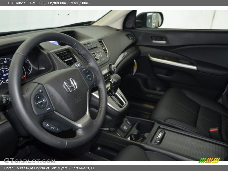 Crystal Black Pearl / Black 2014 Honda CR-V EX-L