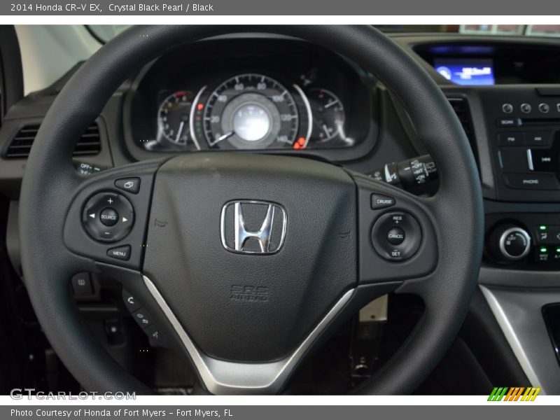 Crystal Black Pearl / Black 2014 Honda CR-V EX