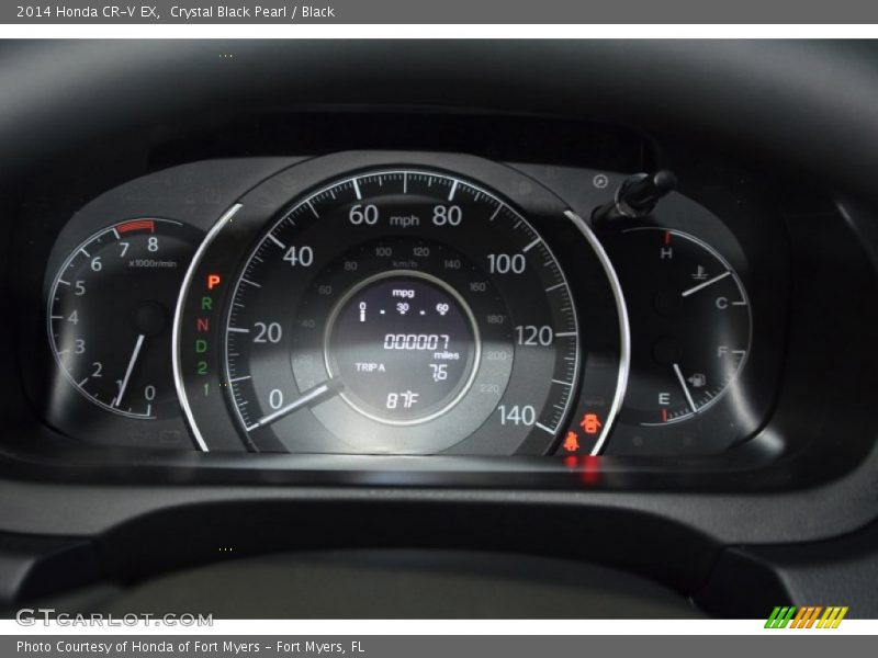 Crystal Black Pearl / Black 2014 Honda CR-V EX