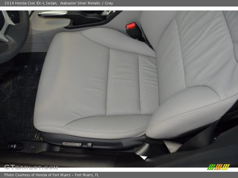Alabaster Silver Metallic / Gray 2014 Honda Civic EX-L Sedan