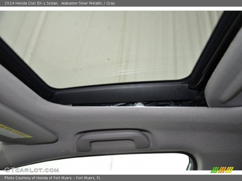 Alabaster Silver Metallic / Gray 2014 Honda Civic EX-L Sedan