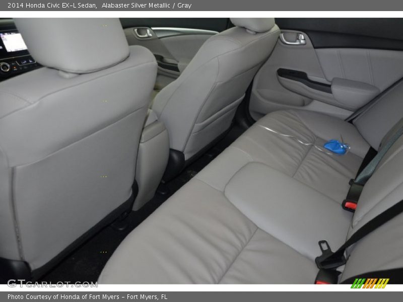 Alabaster Silver Metallic / Gray 2014 Honda Civic EX-L Sedan