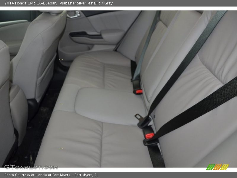Alabaster Silver Metallic / Gray 2014 Honda Civic EX-L Sedan