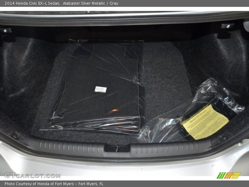 Alabaster Silver Metallic / Gray 2014 Honda Civic EX-L Sedan