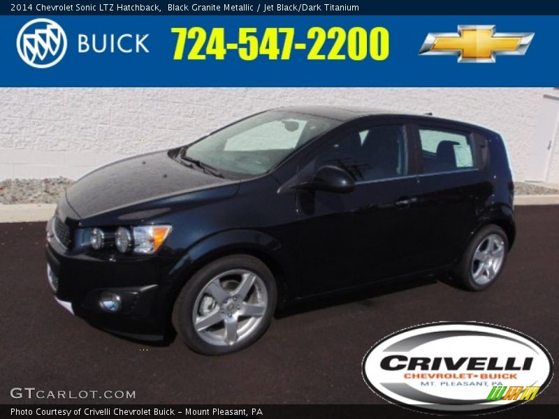 Black Granite Metallic / Jet Black/Dark Titanium 2014 Chevrolet Sonic LTZ Hatchback