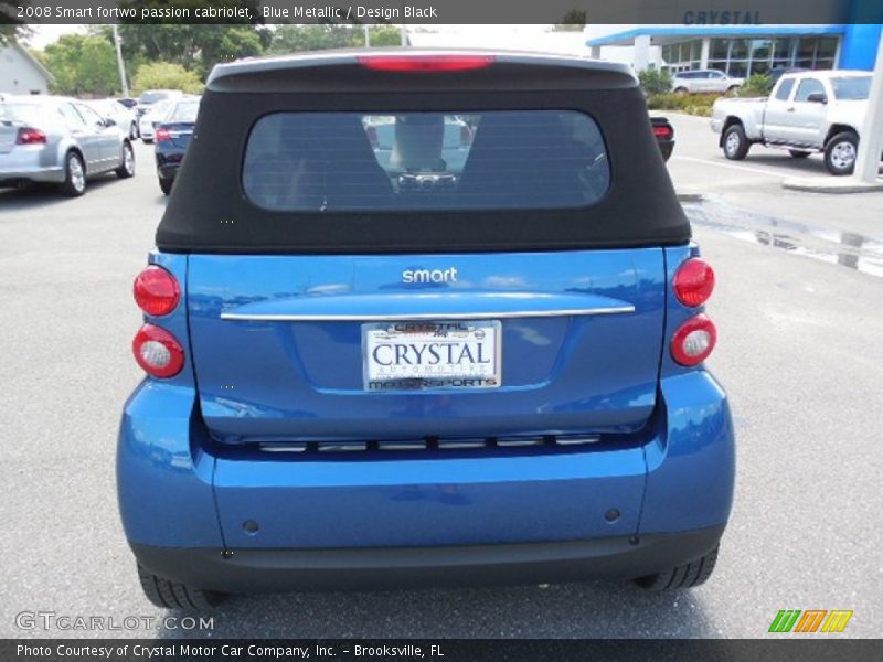 Blue Metallic / Design Black 2008 Smart fortwo passion cabriolet