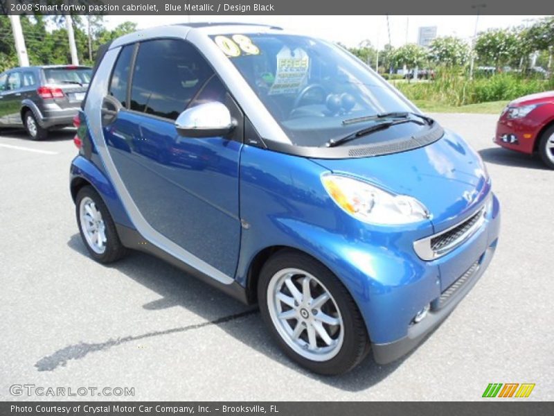 Blue Metallic / Design Black 2008 Smart fortwo passion cabriolet