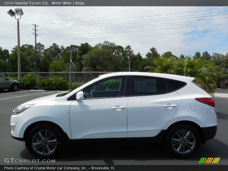 Winter White / Beige 2014 Hyundai Tucson GLS