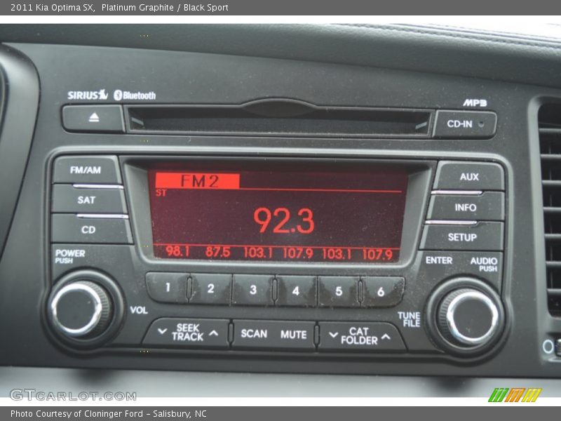 Platinum Graphite / Black Sport 2011 Kia Optima SX