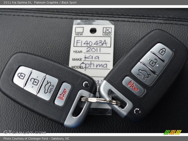 Platinum Graphite / Black Sport 2011 Kia Optima SX