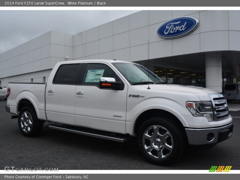 White Platinum / Black 2014 Ford F150 Lariat SuperCrew