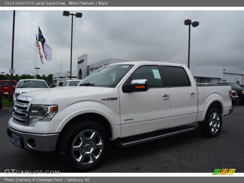 White Platinum / Black 2014 Ford F150 Lariat SuperCrew