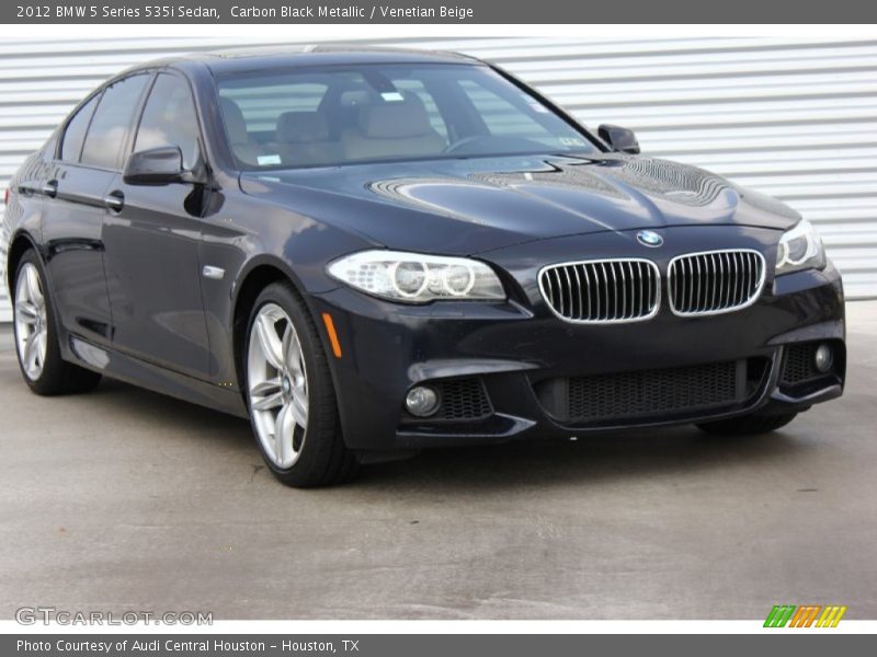 Carbon Black Metallic / Venetian Beige 2012 BMW 5 Series 535i Sedan