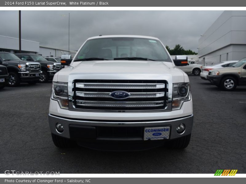 White Platinum / Black 2014 Ford F150 Lariat SuperCrew