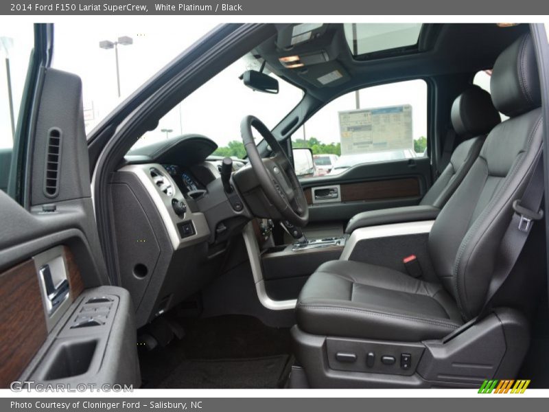 White Platinum / Black 2014 Ford F150 Lariat SuperCrew