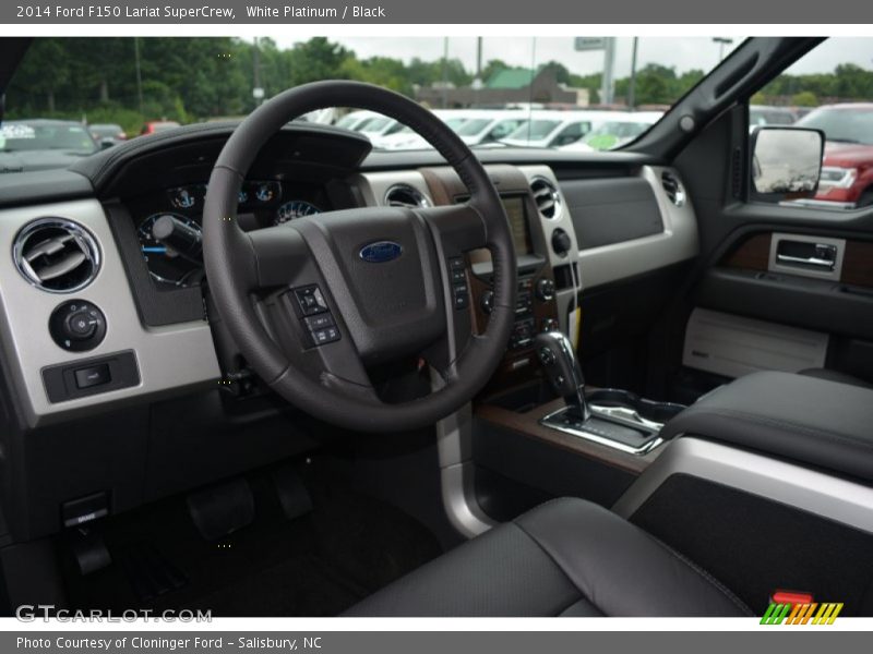 White Platinum / Black 2014 Ford F150 Lariat SuperCrew