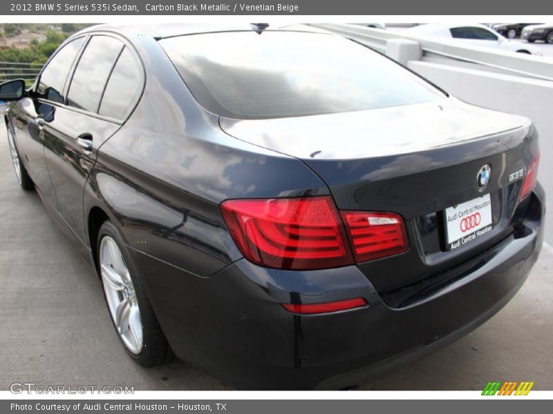 Carbon Black Metallic / Venetian Beige 2012 BMW 5 Series 535i Sedan