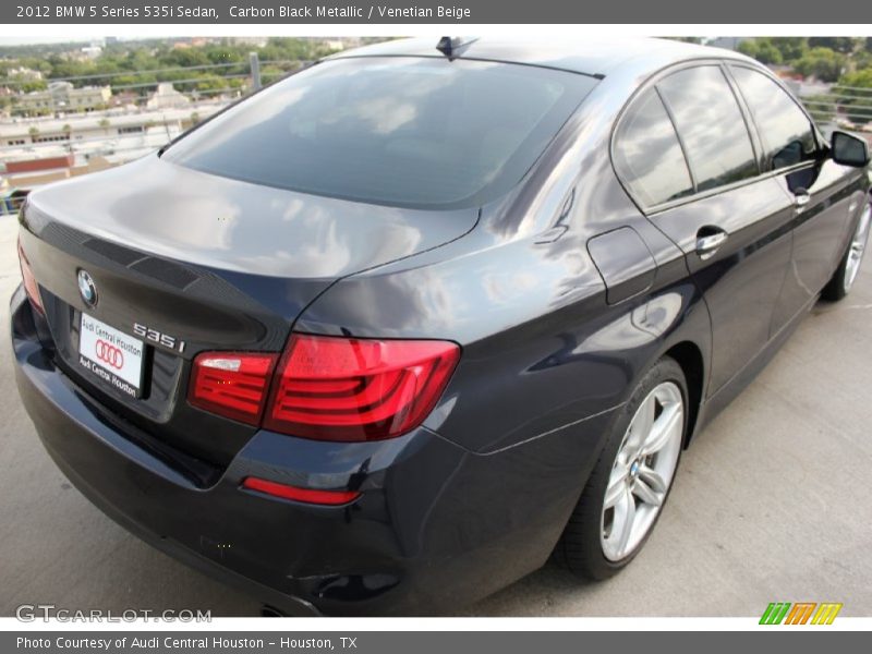 Carbon Black Metallic / Venetian Beige 2012 BMW 5 Series 535i Sedan