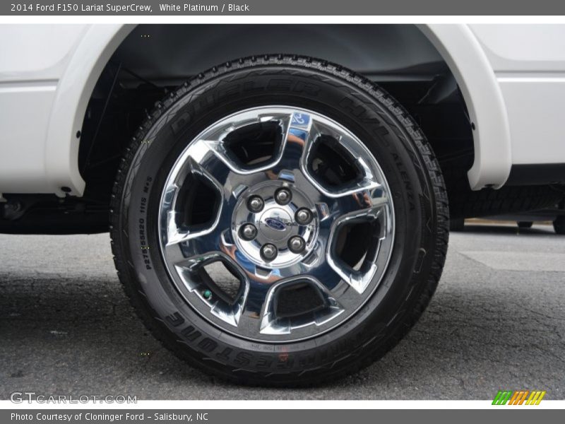 White Platinum / Black 2014 Ford F150 Lariat SuperCrew