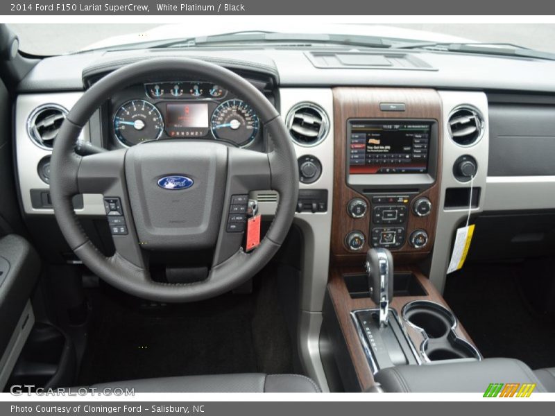 White Platinum / Black 2014 Ford F150 Lariat SuperCrew