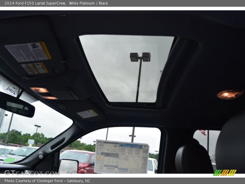 White Platinum / Black 2014 Ford F150 Lariat SuperCrew