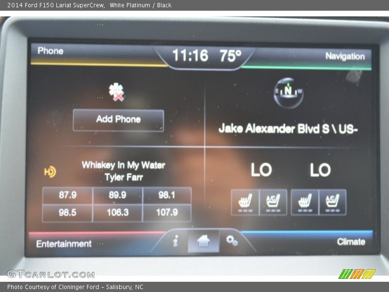 White Platinum / Black 2014 Ford F150 Lariat SuperCrew