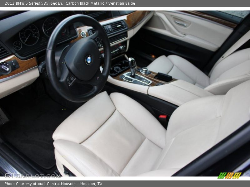Carbon Black Metallic / Venetian Beige 2012 BMW 5 Series 535i Sedan
