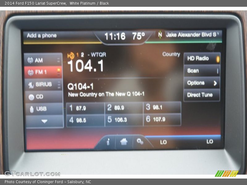 White Platinum / Black 2014 Ford F150 Lariat SuperCrew