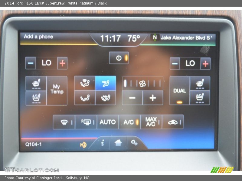 White Platinum / Black 2014 Ford F150 Lariat SuperCrew