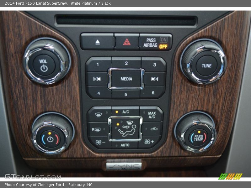 White Platinum / Black 2014 Ford F150 Lariat SuperCrew