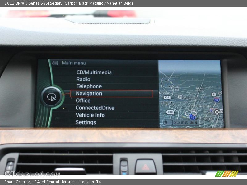 Carbon Black Metallic / Venetian Beige 2012 BMW 5 Series 535i Sedan