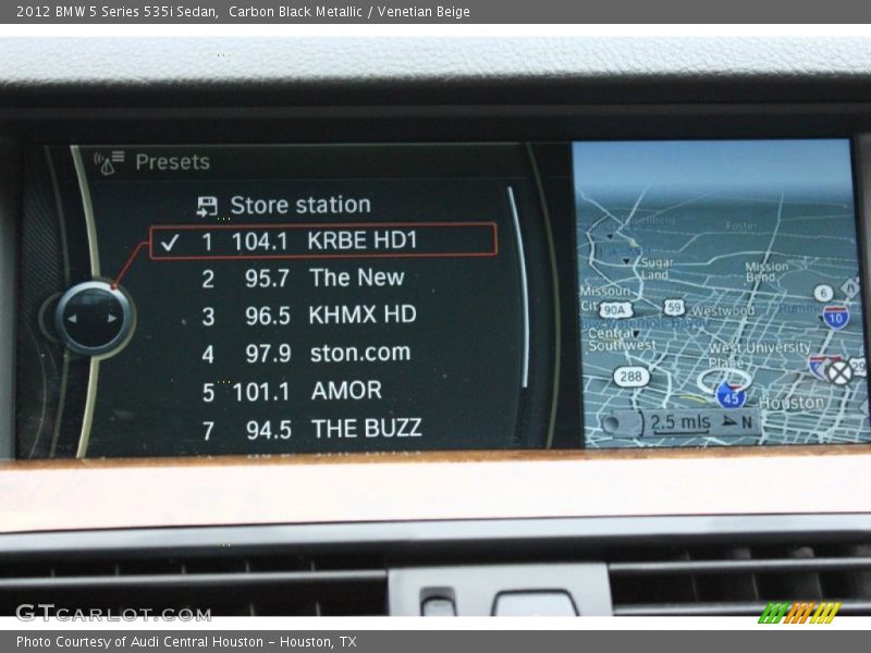 Carbon Black Metallic / Venetian Beige 2012 BMW 5 Series 535i Sedan