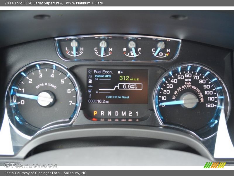 White Platinum / Black 2014 Ford F150 Lariat SuperCrew
