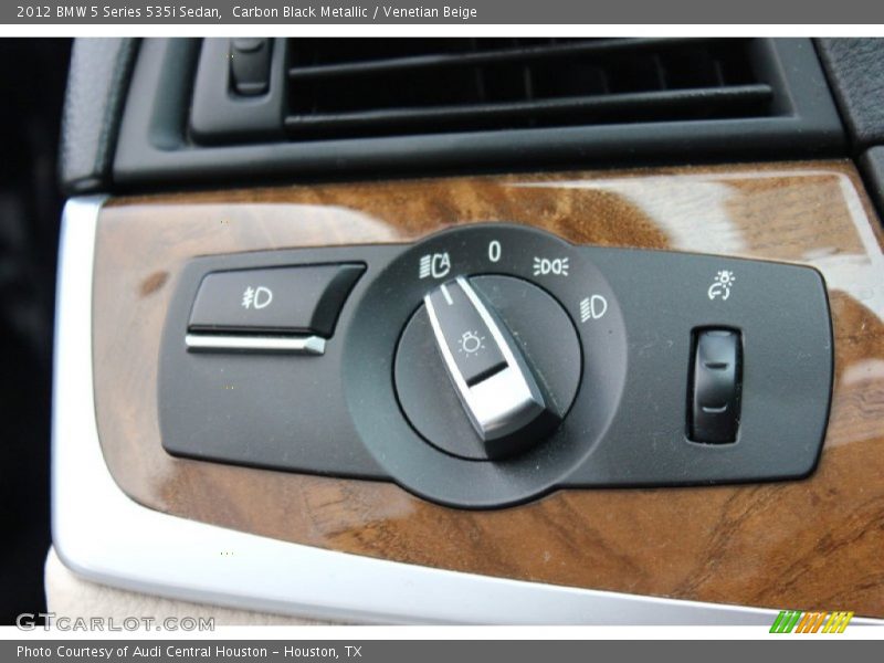 Carbon Black Metallic / Venetian Beige 2012 BMW 5 Series 535i Sedan