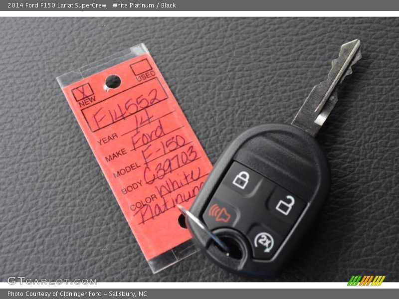 White Platinum / Black 2014 Ford F150 Lariat SuperCrew