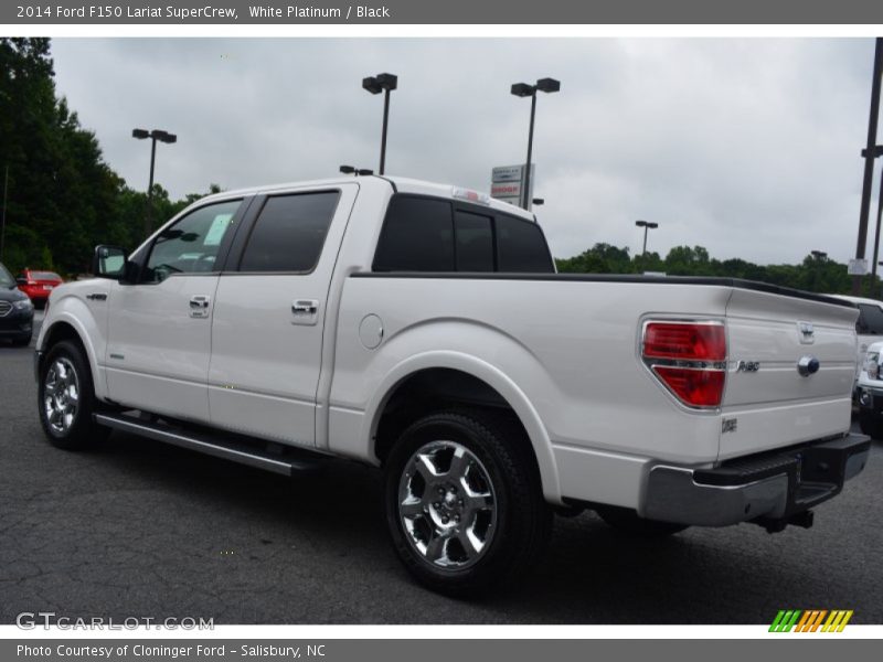 White Platinum / Black 2014 Ford F150 Lariat SuperCrew